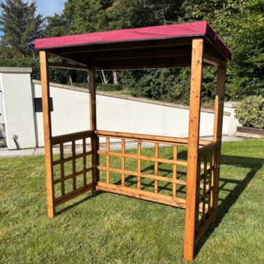 Barbecue Shelter 457 - Burgundy Showerproof Canopy, Fully Assembled, FSC® Certified Barbecue Shelter 457 - Burgundy Showerproof Canopy, Fully Assembled, FSC® Certified