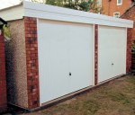 Spar Pent Double Concrete Garage 234 - Brick Posts, PVCu Windows and Fascias Spar Pent Double Concrete Garage 234 - Brick Posts, PVCu Windows and Fascias