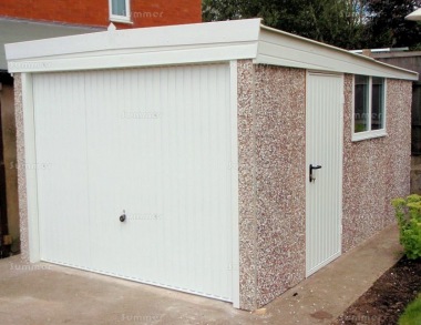 Spar Pent Concrete Garage 290 - PVCu Window and Fascias Spar Pent Concrete Garage 290 - PVCu Window and Fascias