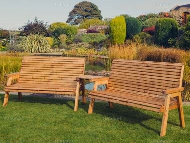 6 Seater Companion Set 743 - Angled Tray, Chunky Framing, Brown Finish 6 Seater Companion Set 743 - Angled Tray, Chunky Framing, Brown Finish