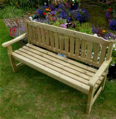 3 Seater Bench 210 - Traditional Design, Pressure Treated 3 Seater Bench 210 - Traditional Design, Pressure Treated