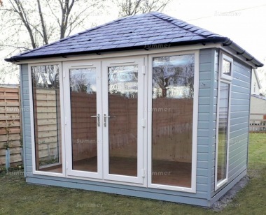 Hipped Garden Office 403 - Painted, Double Glazed PVCu, Fitted Free Hipped Garden Office 403 - Painted, Double Glazed PVCu, Fitted Free