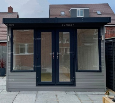 Pent Garden Office 444 - Painted, Double Glazed PVCu, Fitted Free Pent Garden Office 444 - Painted, Double Glazed PVCu, Fitted Free