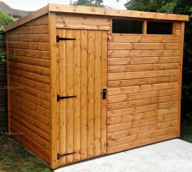 Security Pent Shed 113 - All T and G, 2x2 Framing, Fitted Free Security Pent Shed 113 - All T and G, 2x2 Framing, Fitted Free