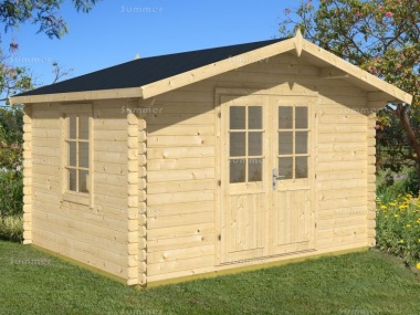 Apex Log Cabin 348 - Plain or Georgian, Double Door Apex Log Cabin 348 - Plain or Georgian, Double Door