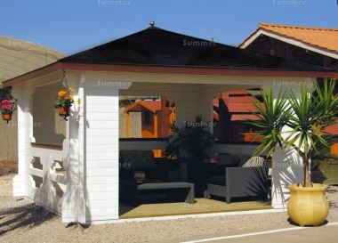 Wooden Gazebo 186 - 40mm Log Cabin, Hot Tub Cover Wooden Gazebo 186 - 40mm Log Cabin, Hot Tub Cover