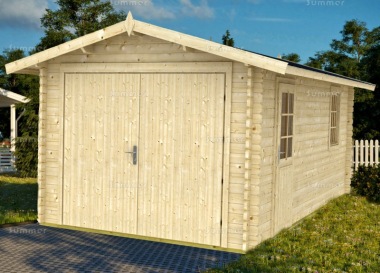 Wooden Log Garage 435 - Apex, Personnel Door Wooden Log Garage 435 - Apex, Personnel Door
