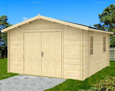Wooden Log Garage 436 - Apex, Personnel Door Wooden Log Garage 436 - Apex, Personnel Door