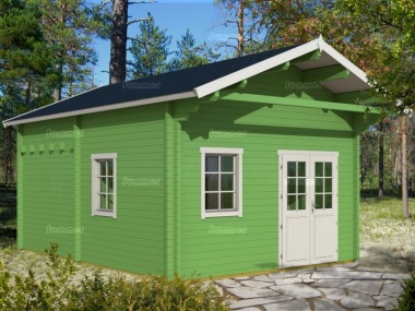 Three Room Apex Log Cabin 504 - Double Glazed, Loft Area Three Room Apex Log Cabin 504 - Double Glazed, Loft Area