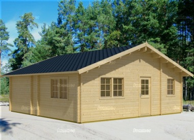 Five Room Apex Log Cabin 813 - Double Glazed Five Room Apex Log Cabin 813 - Double Glazed