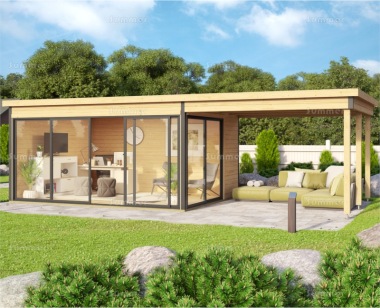 45mm Log Cabin 159 - Modern Aluminium Hybrid, FSC® Certified 45mm Log Cabin 159 - Modern Aluminium Hybrid, FSC® Certified