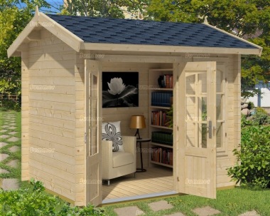 Side Door Apex 45mm Log Cabin 288 - Double Glazed, FSC® Certified Side Door Apex 45mm Log Cabin 288 - Double Glazed, FSC® Certified