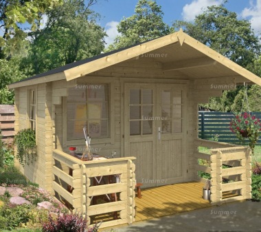 Apex Roof Log Cabin 644 - Verandah, PEFC Certified Apex Roof Log Cabin 644 - Verandah, PEFC Certified