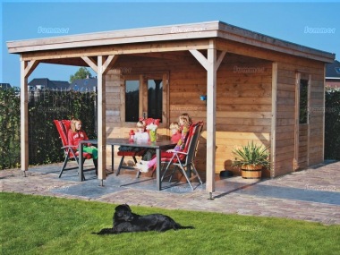 Gazebo 394 - With Integral Summerhouse, EPDM Roof Gazebo 394 - With Integral Summerhouse, EPDM Roof