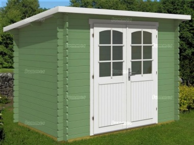 28mm Log Cabin Shed 330 - Pent Roof, Plain or Georgian 28mm Log Cabin Shed 330 - Pent Roof, Plain or Georgian