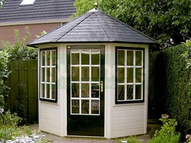 Georgian Single Door 28mm Octagonal Log Cabin 361 Georgian Single Door 28mm Octagonal Log Cabin 361