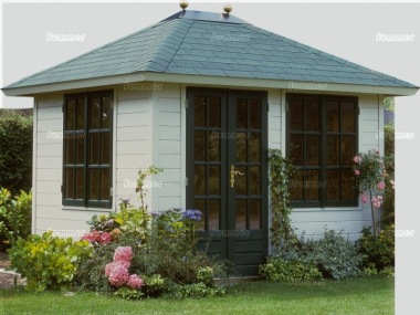 Hipped Roof Double Glazed Log Cabin 305 - Bespoke Hipped Roof Double Glazed Log Cabin 305 - Bespoke