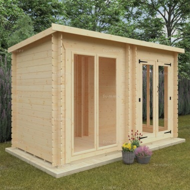 Pent 19mm Log Cabin 182 - Fast Delivery, Many Possible Designs Pent 19mm Log Cabin 182 - Fast Delivery, Many Possible Designs