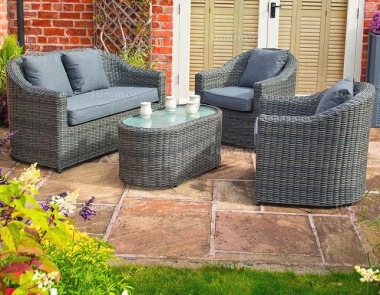 4 Seater Rattan Lounge Set 581 - Aluminium Frame, Cushions Included 4 Seater Rattan Lounge Set 581 - Aluminium Frame, Cushions Included