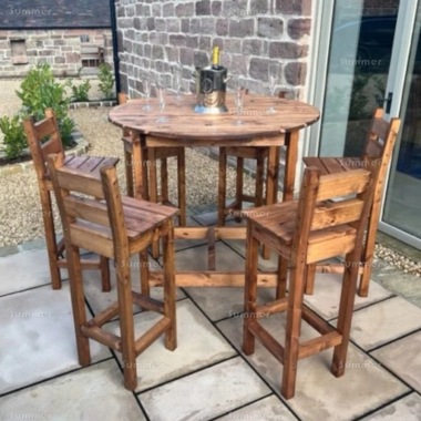 6 Seater Bar Set 911 - Bar Stools, Table, Fully Assembled, FSC® Certified 6 Seater Bar Set 911 - Bar Stools, Table, Fully Assembled, FSC® Certified