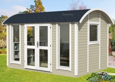 Curved Roof Summerhouse 979 - Double Glazed