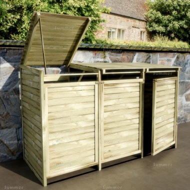 Pressure Treated Triple Bin Store 208 - Heavy Duty, FSC® Certified Pressure Treated Triple Bin Store 208 - Heavy Duty, FSC® Certified