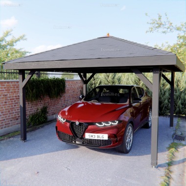 Wooden Carport 289 - Hipped Roof