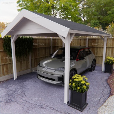 Wooden Carport 686 - Apex Roof, Felt Tiles