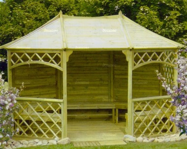 Gazebo 438 - Octagonal, Pressure Treated, Benches Gazebo 438 - Octagonal, Pressure Treated, Benches