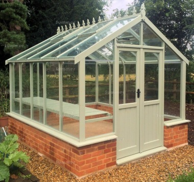 Dwarf Wall Greenhouse 568 - Painted, Toughened Glass, Fitted Free Dwarf Wall Greenhouse 568 - Painted, Toughened Glass, Fitted Free