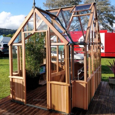 Cedar Victorian Orangery 645 - Valley Roof, Hinged Door Cedar Victorian Orangery 645 - Valley Roof, Hinged Door