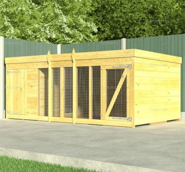 Pressure Treated Kennel and Run 216 - Mesh Front, Fast Delivery Pressure Treated Kennel and Run 216 - Mesh Front, Fast Delivery