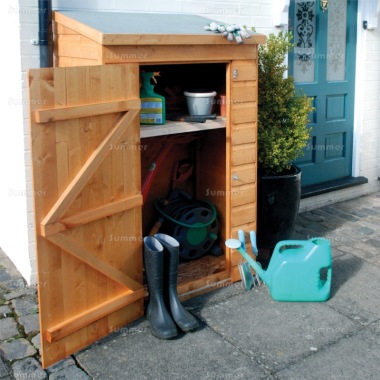 Pent Small Storage Shed 249 - Shiplap, With Shelf, FSC® Certified