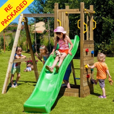 Repackaged Tower Play Centre 417 - Slide, Swing and Climbing Wall